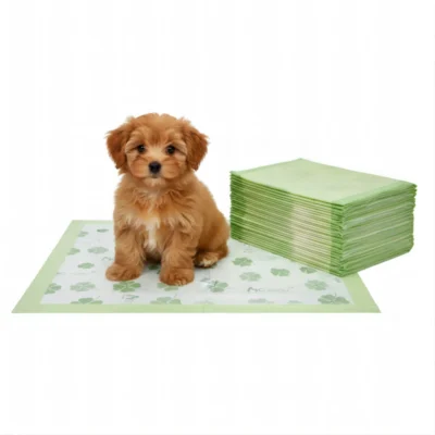 Custom printed dog training pads with private label patterns, OEM/ODM disposable pet products manufacturer service.