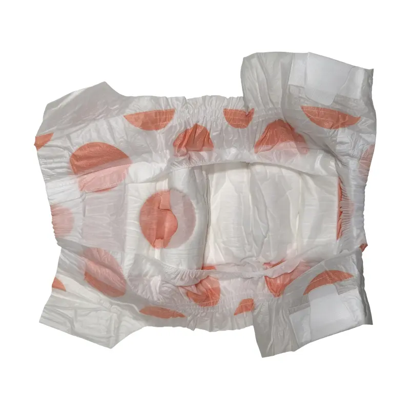 Orange Dot Disposable Female Dog Diapers with Tail Hole - Image 3