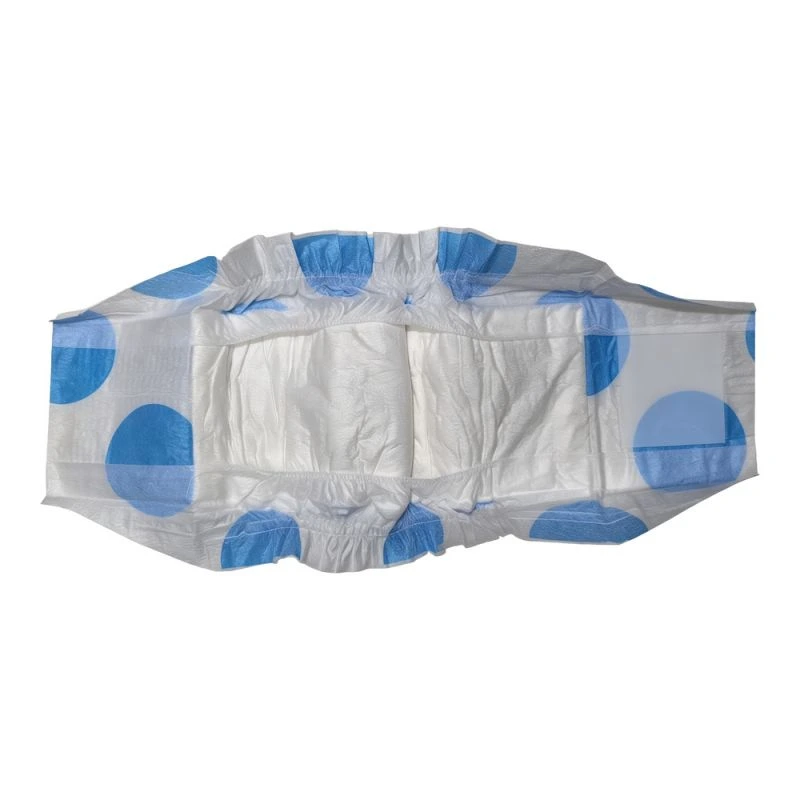Blue Dot Pattern Disposable Male Dog Diapers - Image 3