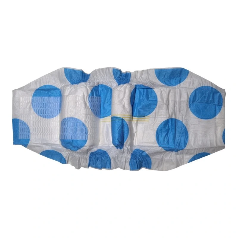 Blue Dot Pattern Disposable Male Dog Diapers - Image 2